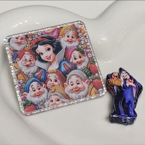 Flatback Focal Beads Princess Badge Keychain Crafts Bag Clip Magnet Pen Beadable